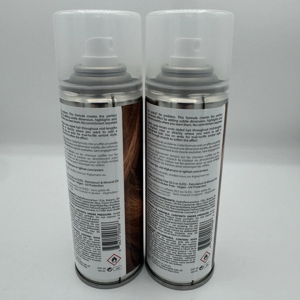 IGK MIA‎ Amaro Ombre Highlight Spray (5oz) Pack of 2 Cans NEW